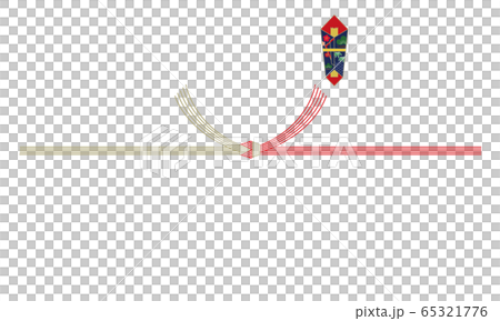 熨斗紙_紅白結び切り 水引（5本） 65321776