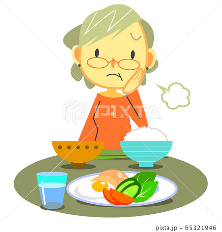 シニア女性　健康　食欲がない 65321946