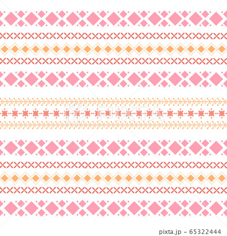 Colorful cute ornament on embroidery design for bedroom decorative. 65322444