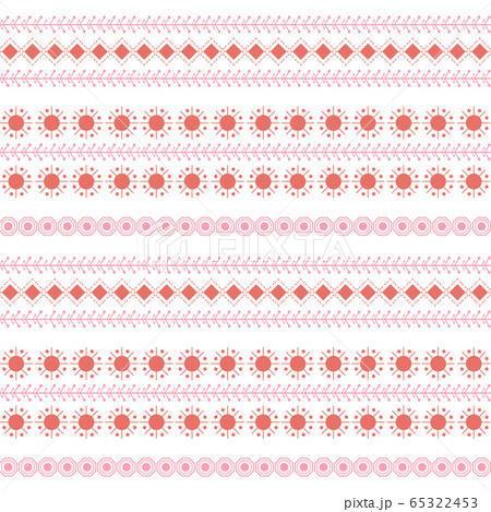 Colorful cute ornament on embroidery design for bedroom decorative. 65322453