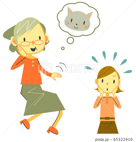 シニア女性　認知症　幻覚 65322910