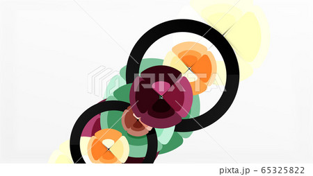 Abstract Background Trendy Color Circles のイラスト素材