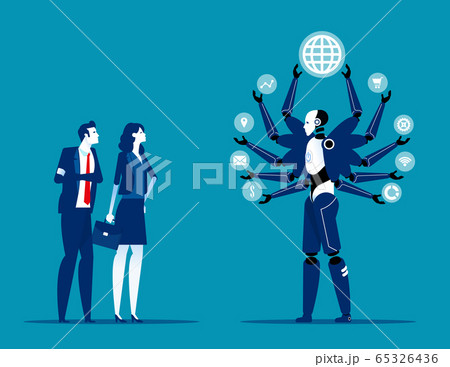 Robot taking over human jobs in future. Replace 65326436