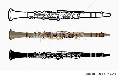 Clarinet Instrument Cartoon Music Graphic Vectorのイラスト素材