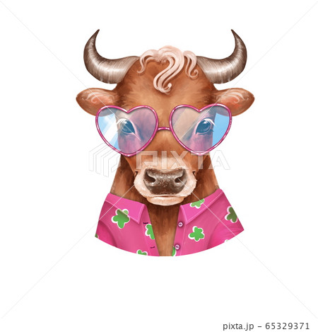 Cute llustration of Bull Cute llustration of Bull 65329371