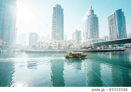 Dubai Marina at morning, United Arab Emirates 65333506