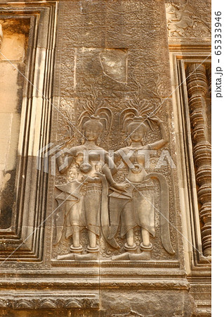 アンコール・ワット、遺跡、海外旅行、観光、煉瓦、女神、彫刻、シェムリアップ、カンボジア、遺跡、女神 アンコール・ワット、遺跡、海外旅行、観光、煉瓦、女神、彫刻、シェムリアップ、カンボジア、遺跡、女神 65333946