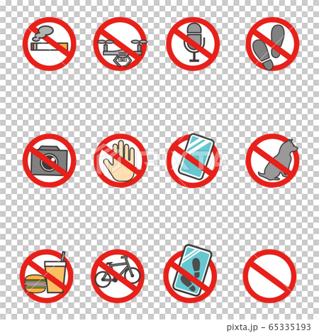 Prohibited icon set 65335193