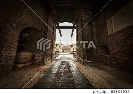 Castelvecchio with the drawbridge - Old Castle Verona Italy 65335652