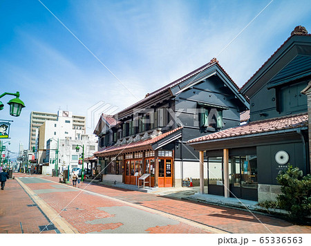 福島県会津若松市 野口英世青春通り 福西本店の写真素材