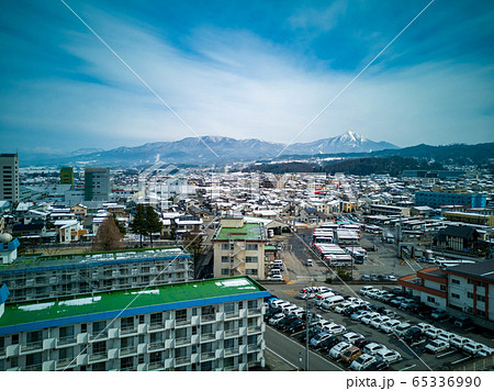 磐梯山　会津若松市内　街並み 65336990