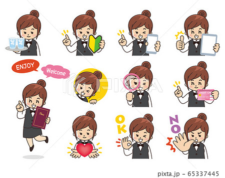 ウェイトレスの女性バリエーション 初心者マーク スマートフォン タブレット 虫眼鏡 クレジットカード ウェイトレスの女性バリエーション 初心者マーク スマートフォン タブレット 虫眼鏡 クレジットカード 65337445