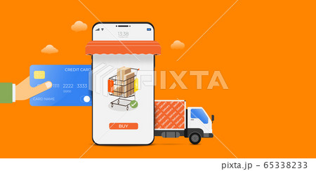 Online shopping and delivery service with mobile 65338233