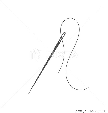 Needle and thread silhouette icon vector graphic 65338584