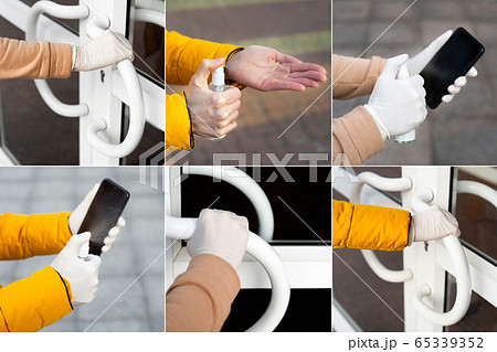 Coronavirus pandemic spreading precautions 65339352