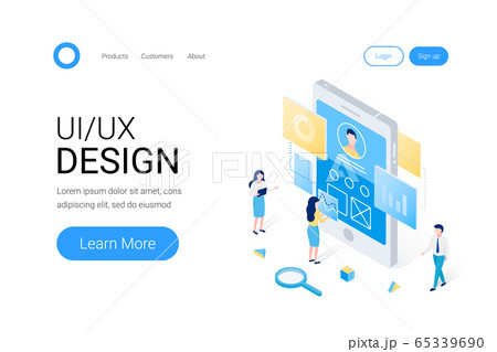 Ui ux design isometric concept 65339690