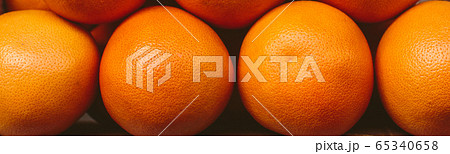 Fresh ripe grapefruits close-up, natural healthy 65340658