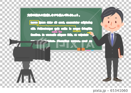 Online Class Video Shooting Stock Illustration
