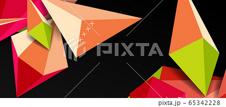 Trendy simple triangle abstract background, dynamic motion concept. Vector Illustration For Wallpaper, Banner, Background, Card, Book Illustration, landing page 65342228