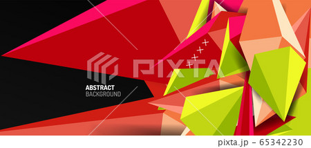 Trendy simple triangle abstract background, dynamic motion concept. Vector Illustration For Wallpaper, Banner, Background, Card, Book Illustration, landing page 65342230