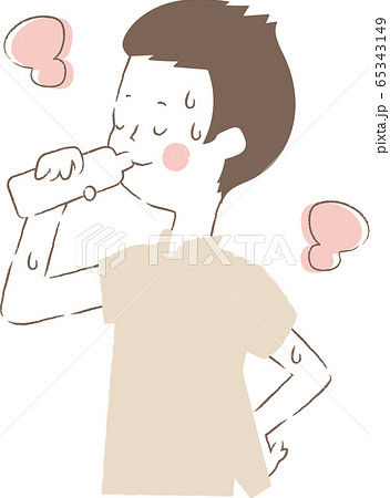 岩盤浴水分補給男性 65343149