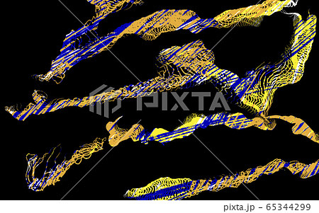 レーキで描いた抽象画 65344299