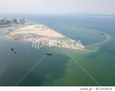 Aerial view reclamation land Aerial view reclamation land 65344826