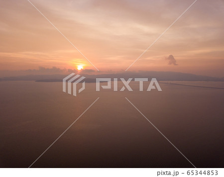 Aerial view Penang Bridge connect to Penang 65344853