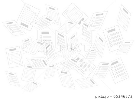 大量の資料 白背景 のイラスト素材