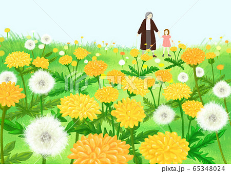 Beautiful spring day with colorful flowers illustration 009 65348024