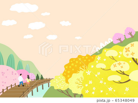 Beautiful spring natural scenery illustration 005 Beautiful spring natural scenery illustration 005 65348049