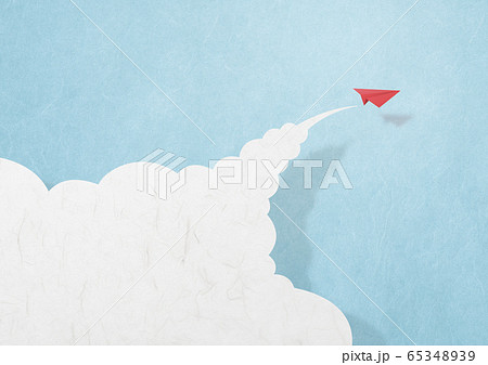 ペーパークラフト-空-雲-紙飛行機 ペーパークラフト-空-雲-紙飛行機 65348939
