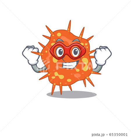 A cartoon character of burkholderia mallei performed as a Super hero A cartoon character of burkholderia mallei performed as a Super hero 65350001