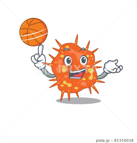 Gorgeous burkholderia mallei mascot design style with basketball Gorgeous burkholderia mallei mascot design style with basketball 65350038