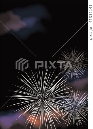 花火大会のイメージはがき 縦のイラスト素材