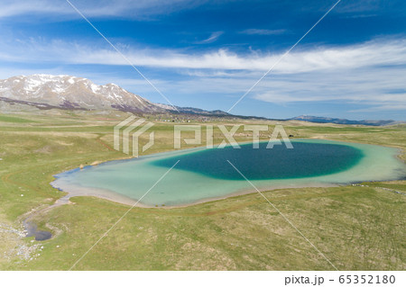 Vrazje lake in Durmitor national park, aerial view 65352180