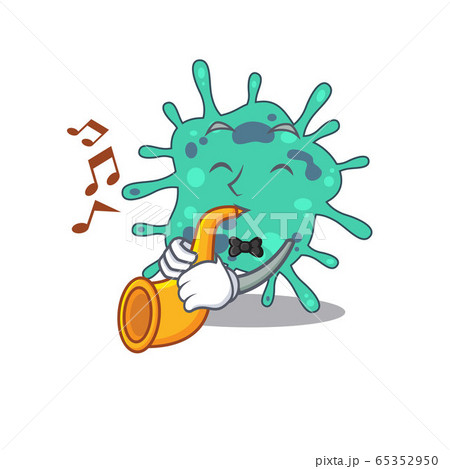 Talented musician of shigella boydii cartoon design playing a trumpet Talented musician of shigella boydii cartoon design playing a trumpet 65352950