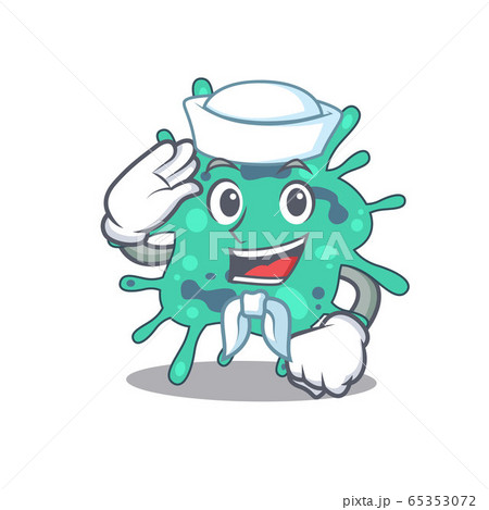 Sailor cartoon character of shigella boydii with white hat Sailor cartoon character of shigella boydii with white hat 65353072