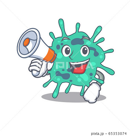 Cartoon character of shigella boydii having a megaphone Cartoon character of shigella boydii having a megaphone 65353074