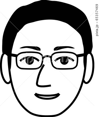 眼鏡の男性のイラスト素材