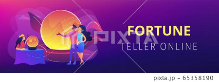 Fortune telling concept banner header 65358190