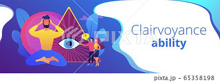 Clairvoyance ability concept banner header Clairvoyance ability concept banner header 65358198