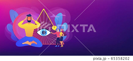 Clairvoyance ability concept banner header Clairvoyance ability concept banner header 65358202