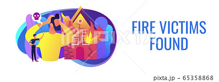 Fire consequences concept banner header. Fire consequences concept banner header. 65358868