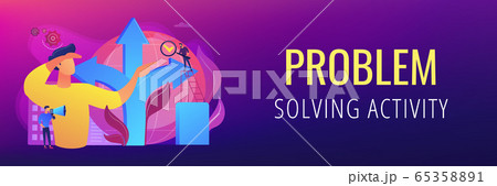 Decision making concept banner header. 65358891