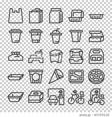 テイクアウト アイコン セット 65359120
