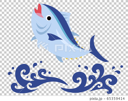 Illustration Of Bouncing Tuna And Waves Stock Illustration