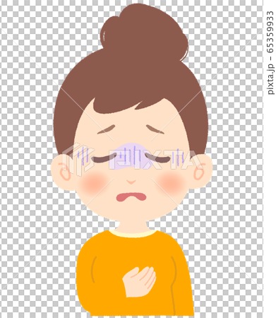 A woman who looks painful and painful 65359933