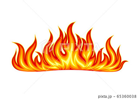Bright Fire Blaze Isolated on White Background Vector Illustration Bright Fire Blaze Isolated on White Background Vector Illustration 65360038