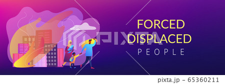 Refugees concept banner header. 65360211